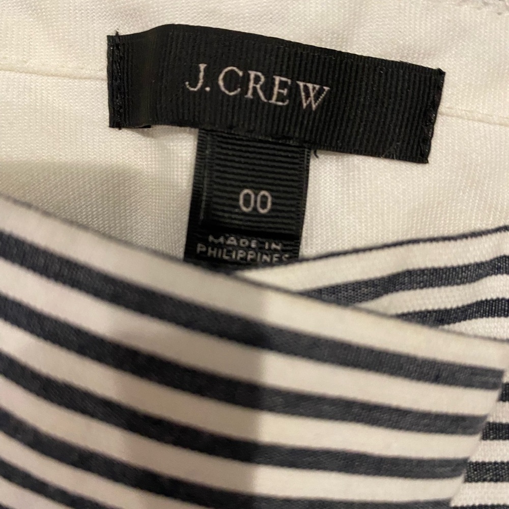 J. Crew Navy and White Striped Trousers - Picture 2 of 3